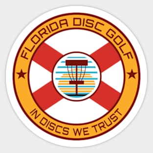 Florida Disc Golf in Discs we Trust Sticker